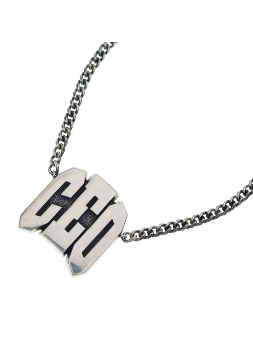 Balenciaga Ceo Chain Necklace Silver